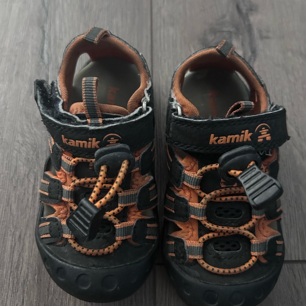 Kamik Black and Orange Sandals Rugged Outdoor Design